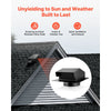 VEVOR 8 inch Hooded Wall Vent Cover, Square AC Vent Gable Cover, Premium SPCC Steel & with Built-in a Protection Screen, for Roofs,Walls,Outside Duct Exhaust Outlets (1 Pack, Black)