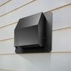 VEVOR 8 inch Hooded Wall Vent Cover, Square AC Vent Gable Cover, Premium SPCC Steel & with Built-in a Protection Screen, for Roofs,Walls,Outside Duct Exhaust Outlets (1 Pack, Black)