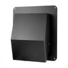 VEVOR 8 inch Hooded Wall Vent Cover, Square AC Vent Gable Cover, Premium SPCC Steel & with Built-in a Protection Screen, for Roofs,Walls,Outside Duct Exhaust Outlets (1 Pack, Black)
