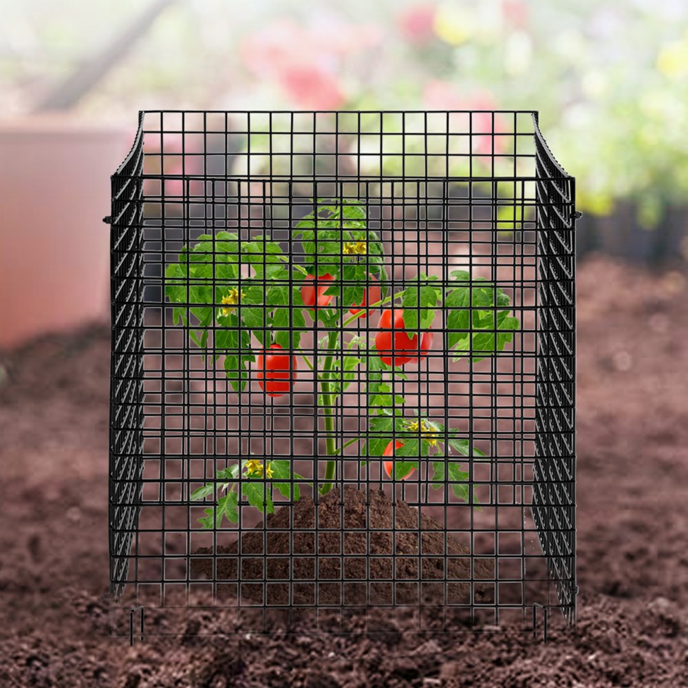 VEVOR 10 Pack Plant Protector from Animals, 12'' x 12''  Chicken Wire Plant Protector, Plant Cages for Outdoor Plants, Flowers & Vegetables, Keeps Bunny Chicken Squirrels Out, 40pcs Metal Mesh