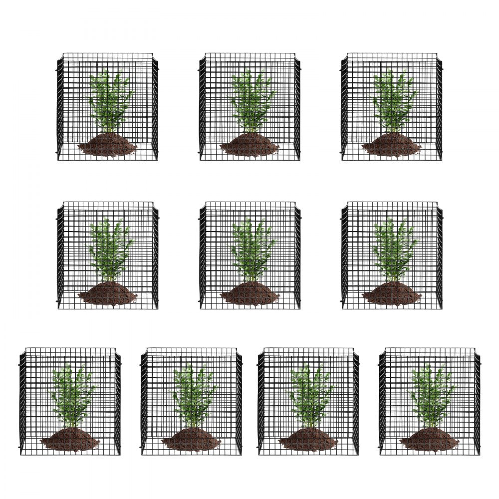 VEVOR 10 Pack Plant Protector from Animals, 12'' x 12''  Chicken Wire Plant Protector, Plant Cages for Outdoor Plants, Flowers & Vegetables, Keeps Bunny Chicken Squirrels Out, 40pcs Metal Mesh