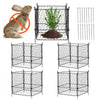 VEVOR 4 Pack Plant Protector from Animals, 13.4'' x 13.4'' Chicken Wire Plant Protector, Plant Cages for Outdoor Plants, Flowers & Vegetables, Keeps Bunny Chicken Squirrels Out, 16pcs Metal Mesh