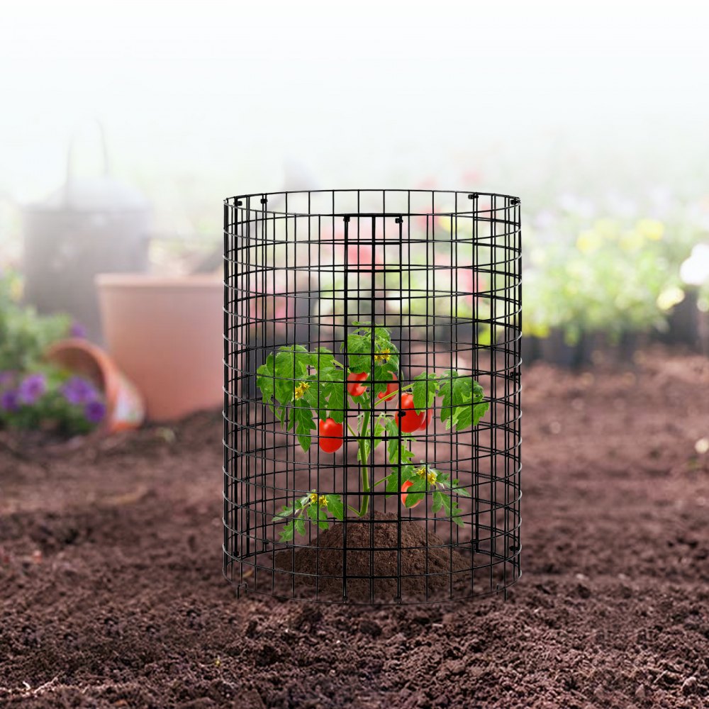 VEVOR 6 Pack Plant Protector from Animals, 12.6'' Dia. x 14'' H Chicken Wire Plant Protector, Plant Cages for Outdoor Plants, Flowers & Vegetables, Keeps Bunny Chicken Squirrels Out, 18pcs Metal Mesh