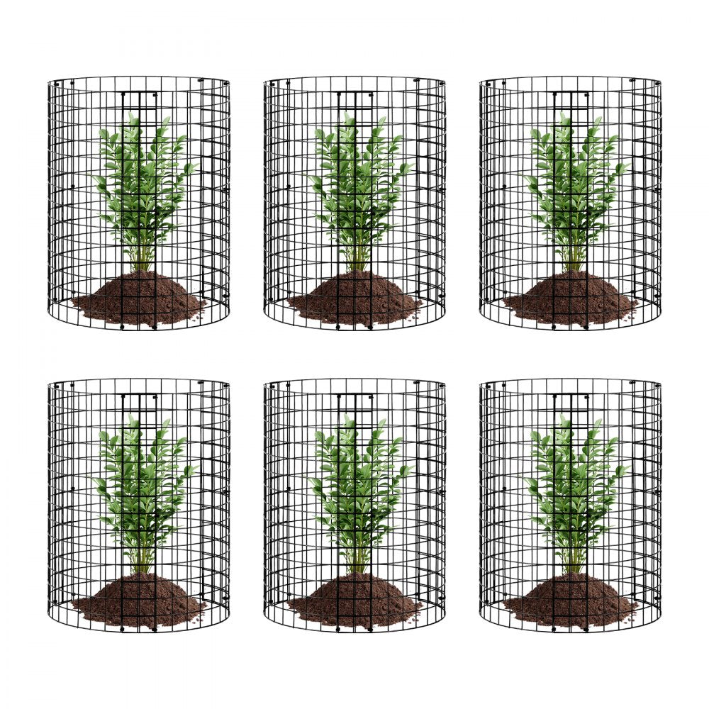 VEVOR 6 Pack Plant Protector from Animals, 12.6'' Dia. x 14'' H Chicken Wire Plant Protector, Plant Cages for Outdoor Plants, Flowers & Vegetables, Keeps Bunny Chicken Squirrels Out, 18pcs Metal Mesh