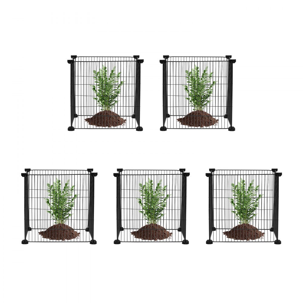 VEVOR 5 Pack Plant Protector from Animals, 15.35'' x 15.35'' Chicken Wire Plant Protector, Plant Cages for Outdoor Plants, Flowers & Vegetables, Keeps Bunny Chicken Squirrels Out, 20pcs Metal Mesh