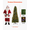 VEVOR Christmas Tree, 6ft Prelit Artificial Xmas Tree, Full Holiday Decor Trees with 240 Colorful LED Lights, 11 Lighting Modes, 635 Branch Tips & Sturdy Metal Base for Home Party Office Decoration