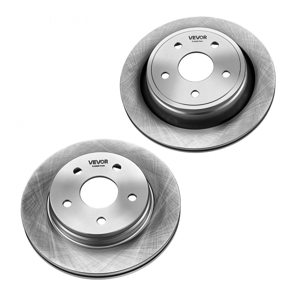 VEVOR Front & Rear Brake Kit Ceramic Brake Pads & Hollow Brake Rotors Kit, Compatible with 2007-2009 Dodge Durango & Chrysler Aspen, 2011-2018 Ram 1500 (5-Lug), 2019-2023 Ram 1500 Classic