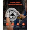 VEVOR Front & Rear Brake Kit Ceramic Brake Pads and Drilled Slotted Rotors, Compatible with 2011-2020 Dodge Durango 3.6L, 2011-2014 Jeep Grand Cherokee 3.6L 5.7L, 2015-2020 Jeep Grand Cherokee 3.6L