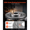 VEVOR Front & Rear Brake Kit Compatible with 2012-2016 Honda CR-V (AWD), Cast Iron Drilled and Slotted Brake Rotors, Ceramic Brake Pads Replacement Kit, 11.65" Front Rotors and 12" Rear Rotors