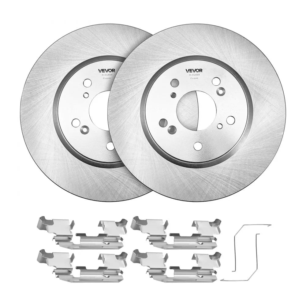 VEVOR Front & Rear Brake Kit Compatible with 2012-2016 Honda CR-V (AWD Models), Ceramic Brake Replacement Kits, 12 inch Hollow Structure Front Rotors, 12 inch Solid Structure Rear Rotors, R-31455