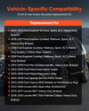 Vehicle-specific compatibility list for the brake kit