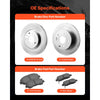 VEVOR Front and Rear Brake Kit Compatible with 2014-2015 Nissan Rogue (2 Row Seating; 11.65 inch (296mm) Front Outer Diameter), Hollow Structure Brake Rotors Ceramic Brake Pads Replacement Kit