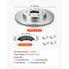 VEVOR Front Brake Kit Compatible with 2008-2016 Cadillac Escalade/Escalade ESV, 2017-2020 Cadillac Escalade/Escalade ESV (Models without Brembo Brake Package), Drilled & Slotted Brake Rotors Kit