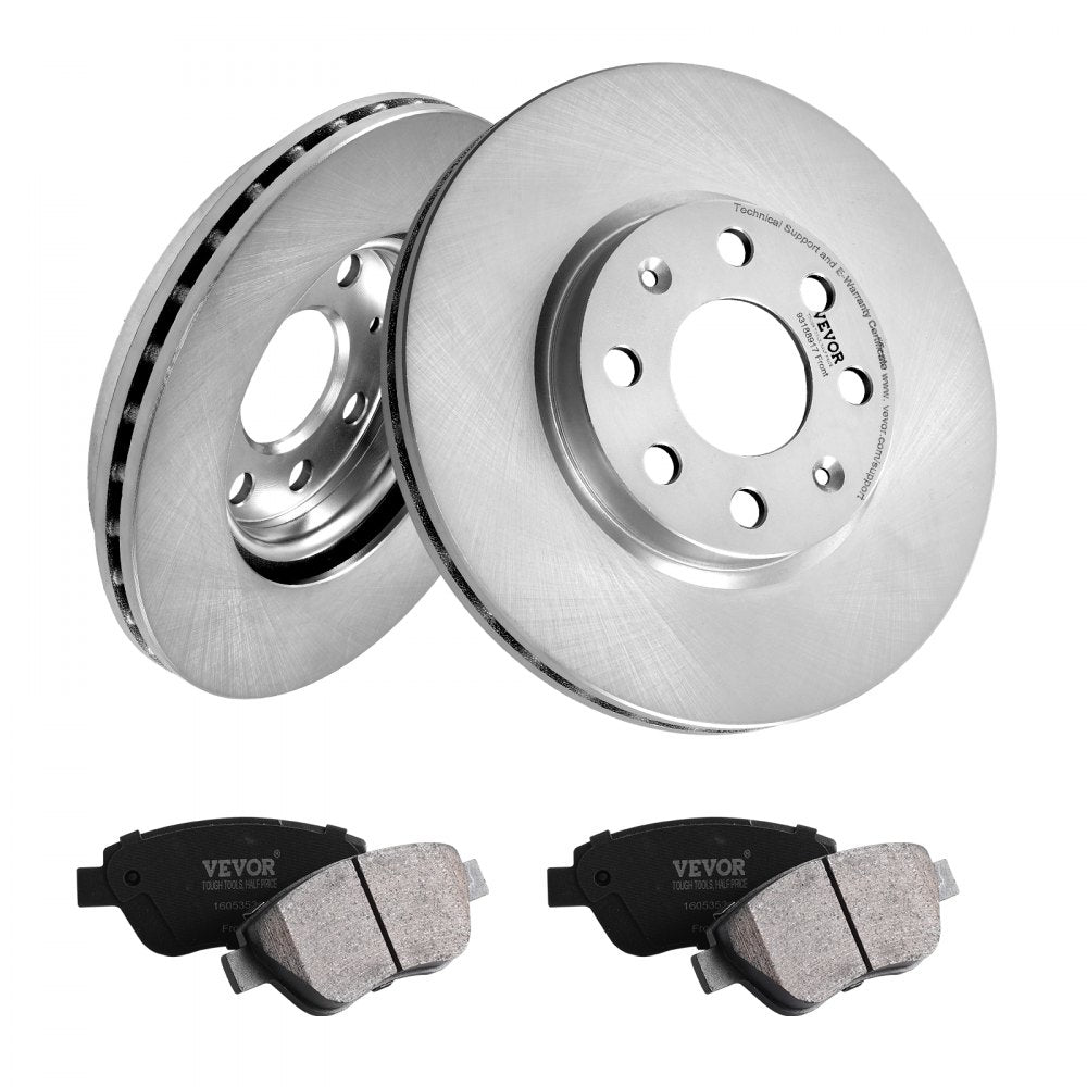VEVOR Front Brake Kit for Vauxhall Adam(M13), Corsa D (S07), Corsa D Box/Hatchback (S07), Brake Rotors Ceramic Brake Pads Replacement Kit, 257mm Front Rotors