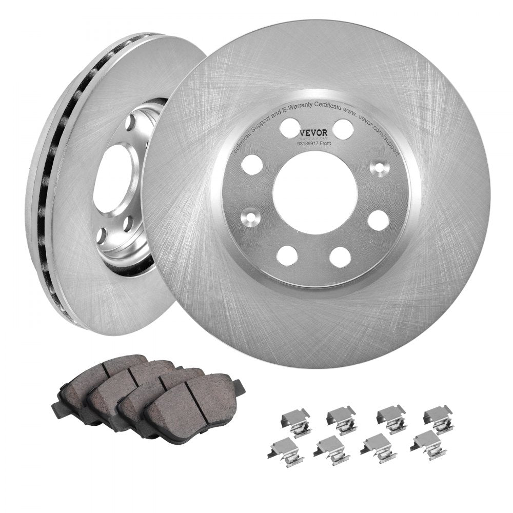 VEVOR Front Brake Kit for Vauxhall Adam(M13), Corsa D (S07), Corsa D Box/Hatchback (S07), Brake Rotors Ceramic Brake Pads Replacement Kit, 257mm Front Rotors