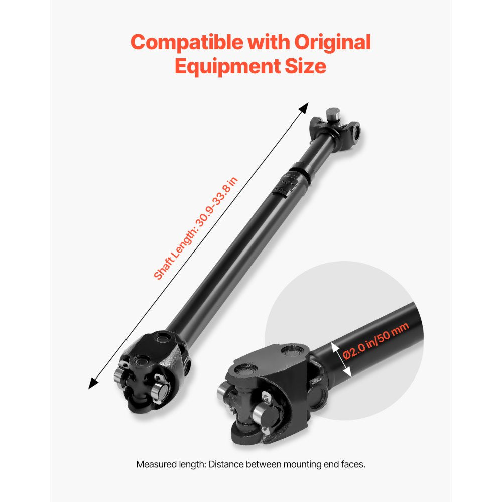 VEVOR Front Drive Shaft, 30.9"-33.8" Prop Shaft Driveshaft Assembly Compatible with 1987-2001 Jeep Cherokee L6 4.0L, Replace #53005542AC 53005542 53003248 53005040 938-128 938128