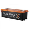 VEVOR 72V (70.4V) 105AH Lithium Golf Cart Battery, with 15A Charger, Lifepo4 Battery Kit, Built-in 200A BMS, with Bluetooth & Touch Monitor, 2C Discharge, 4000 Cycles, for Golf Carts, Trolling Motors