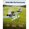 VEVOR 36V (38.4V) 150AH Lithium Golf Cart Battery, with 25A Charger, Lifepo4 Battery Kit, Built-in 250A BMS, with Bluetooth Mobile APP & Touch Monitor, 4000 Cycles, for Golf Carts, Trolling Motors