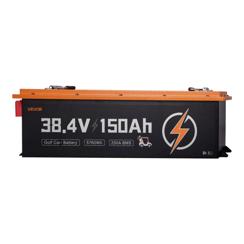 VEVOR 36V (38.4V) 150AH Lithium Golf Cart Battery, with 25A Charger, Lifepo4 Battery Kit, Built-in 250A BMS, with Bluetooth Mobile APP & Touch Monitor, 4000 Cycles, for Golf Carts, Trolling Motors