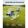 VEVOR 36V (38.4V) 52AH Lithium Golf Cart Battery, with 18A Charger, Lifepo4 Battery Kit, Built-in 100A BMS, 4000 Cycles, 2C Discharge Rate, Bluetooth & Mobile APP, for Golf Carts, Trolling Motors