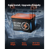 VEVOR 48V (51.2V) 52AH Lithium Golf Cart Battery, with 15A Charger, Lifepo4 Battery Kit, Built-in 100A BMS, 4000 Cycles, 2C Discharge Rate, Bluetooth & Mobile APP, for Golf Carts, Trolling Motors