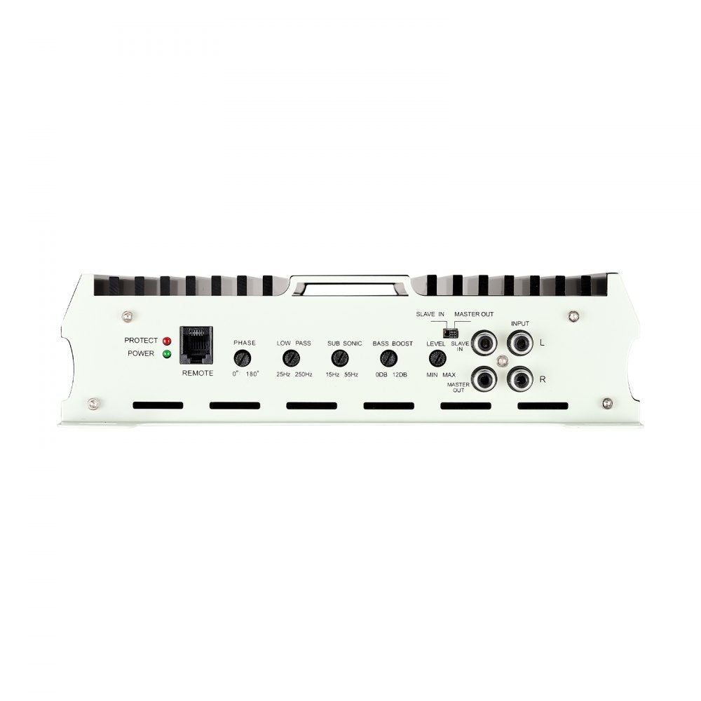 VEVOR Monoblock Car Amplifier, 800W RMS MAX, 1/2/4 Ohm Stable, 1-Channel Class D Car Audio Amplifier with Remote Subwoofer Level Control, Low Pass Filter, Bass Boost & Phase Shift, Volume Controller
