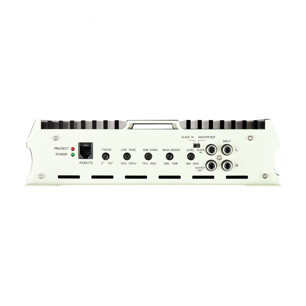 VEVOR Monoblock Car Amplifier, 400W RMS MAX, 1/2/4 Ohm Stable, 1-Channel Class D Car Audio Amplifier with Remote Subwoofer Level Control, Low Pass Filter, Bass Boost & Phase Shift, Volume Controller