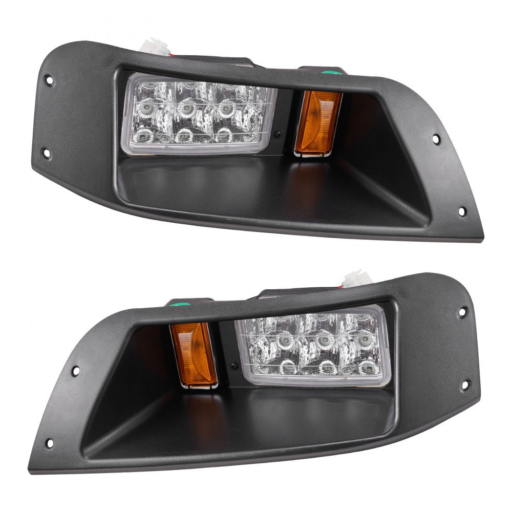 VEVOR Golf Cart Light Kit, 12V, LED Headlight and Taillight Kit with Wiring Harness, Switch, Zip Ties, ABS Housing, High-Brightness, Waterproof and Dustproof, Suitable for Club Car DS 1993-Up Models
