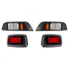 VEVOR Golf Cart Light Kit, 12 Volt, Street Legal LED Headlight and Tail Light Kit with Wiring Harness, Turn Signals, Hazard Light, Switch Horn, Brake Pad, Zip Ties, ABS Housing, for EZGO TXT 1996-2013