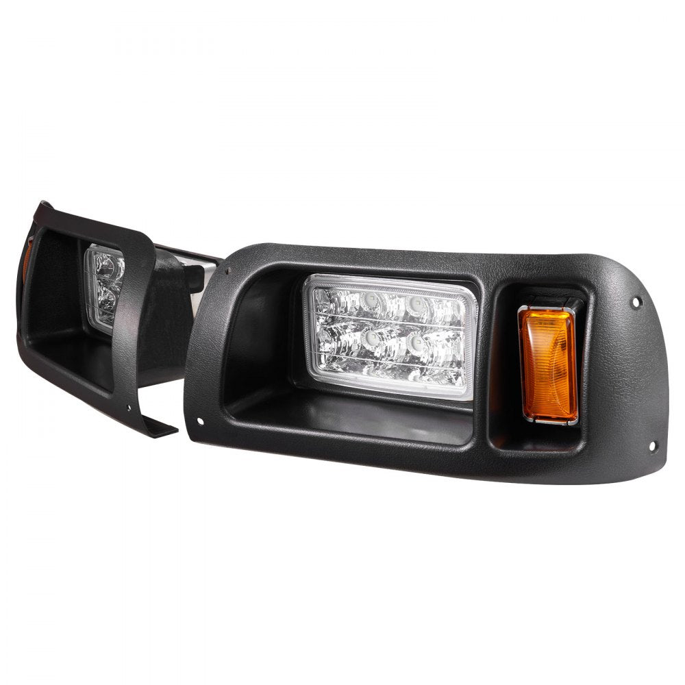 VEVOR Golf Cart Light Kit, 12 Volt, LED Headlight and Tail Light Kit with Wiring Harness, Switch, Zip Ties, ABS Housing, High-Brightness, Waterproof and Dustproof, Fit for EZGO TXT 1996-2013 Models