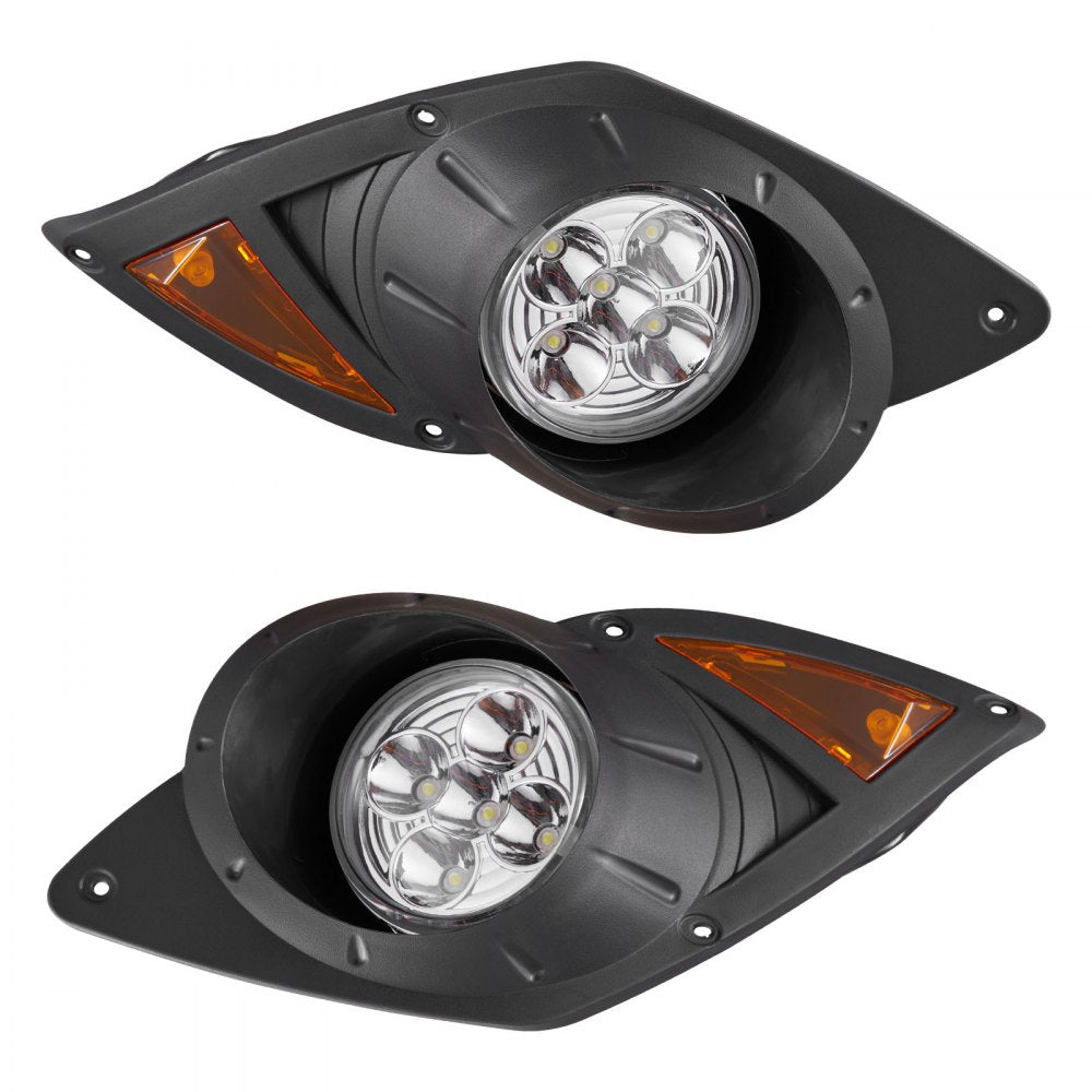 VEVOR Golf Cart Light Kit, 12 Volt, Street Legal LED Headlight and Taillight Kit with Wiring Harness, Turn Signals, Hazard Light, Switch Horn, Brake Pad, Zip Ties, ABS Housing, for Yamaha G29 2007-Up