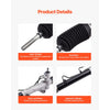VEVOR Hydraulic Power Steering Rack and Pinion, with Dust Boot, Compatible with 2000-2004 Toyota Tundra 3.4L / 4.7L, 2005-2006 Toyota Tundra 4.0L / 4.7L, 2001-2007 Toyota Sequoia 4.7L