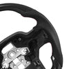 VEVOR Steering Wheel for 2021-2024 Ford F150, Carbon Fiber Steering Wheel D-Shaped Flat-Bottom with Heating Function, Leather Grip with Non-Slip Texture, Accessories Replacement for Ford F150, Black