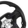 VEVOR Steering Wheel for 2021-2024 Ford F150, Carbon Fiber Steering Wheel D-Shaped Flat-Bottom, Leather Grip with Non-Slip Texture & Precise Stitching, Accessories Replacement for Ford F150, Black