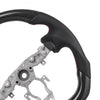 VEVOR Steering Wheel for 2008-2020 Nissan 370Z, Carbon Fiber Steering Wheel D-Shaped Flat-Bottom, Leather Grip with Non-Slip Texture & Precise Stitching, Accessories Replacement for Nissan 370Z, Black