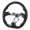 VEVOR Steering Wheel for 2007-2013 Infiniti G37, Carbon Fiber Steering Wheel D-Shaped Flat-Bottom, Leather Grip with Non-Slip Texture & Precise Stitching, Accessories Replacement for Infiniti, Black