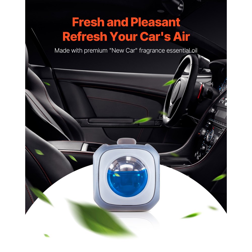 VEVOR Car Air Freshener, 6-Pack New Car Scent Vent Clips, 4ml Each, Long-Lasting Fragrance Up to 180 Days , Adjustable Intensity Air Fresheners for Vehicles, Compatible with Various Vehicle Vents