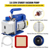 VEVOR 3 Gallon Vacuum Chamber Kit Stainless Steel Degassing Chamber 12L Vacuum Degassing Chamber Kit with 3.6 CFM 1 Stage Vacuum Pump HVAC