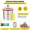 VEVOR 3 Gallon Vacuum Chamber Kit Stainless Steel Degassing Chamber 12L Vacuum Degassing Chamber Kit with 3.6 CFM 1 Stage Vacuum Pump HVAC