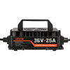 VEVOR Golf Cart Battery Charger 36V 25A Club Car EZGO Lithium Smart Charger, for LiFePO4 Battery, Aluminum Alloy Shell, Trickle Charging, LED Indicator, Cooling Fan, for Forklift, RV, IP67 Waterproof