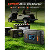 VEVOR Golf Cart Battery Charger 36V 18A and 48V 13A Smart Trickle Charger, for Lithium LiFePO4 Lead-Acid AGM/Gel/SLA Batteries, Plastic Shell, Multiple Protections, with LCD Display & Cooling Fan