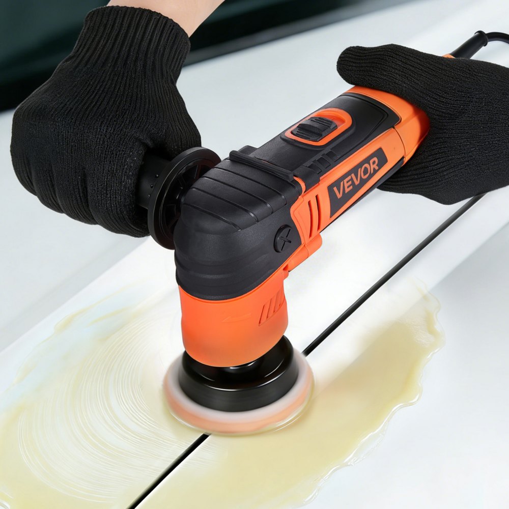VEVOR Car Buffer Polisher, 1.2"/2"/3" Rotary Polisher Buffer, 600W 6 Variable Speeds 1000-4500RPM Car Polisher Waxer Kit for Cars Detailing, Waxing, Polishing, Scratch Removal