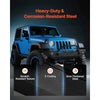 VEVOR Front Bumper Compatible with 2007-2018 Wrangler JK/JKU - with Winch Plate, D-Ring Mounts & Fog Light Housing, Heavy-Duty Steel Front Bumper with E-Coating