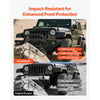 VEVOR Front Bumper Compatible with 2007-2018 Wrangler JK/JKU - with Winch Plate, D-Ring Mounts & Fog Light Housing, Heavy-Duty Steel Front Bumper with E-Coating