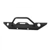 VEVOR Front Bumper Compatible with 2007-2018 Wrangler JK/JKU - with Winch Plate, D-Ring Mounts & Fog Light Housing, Heavy-Duty Steel Front Bumper with E-Coating