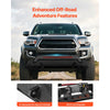 VEVOR Front Bumper Compatible with 2016-2023 Toyota Tacoma (Excluding Tacoma TRD/Tacoma TRD Sport), Pickup Truck Bumper with Winch Plate & D-Ring Mounts, Heavy-Duty Steel Front Bumpers with E-Coating and Bull Bar