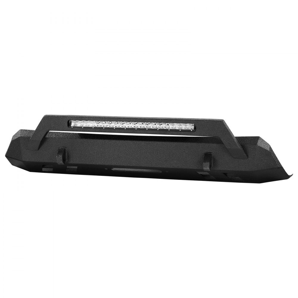 VEVOR Front Bumper Compatible with 2016-2023 Toyota Tacoma (Excluding Tacoma TRD/Tacoma TRD Sport), Pickup Truck Bumper with LED Light Bar, Winch Plate & D-Rings Mounts, Heavy-Duty Steel Front Bumper with E-Coating