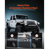 VEVOR Front Bumper Compatible with 2018-2024 Jeep Wrangler JL JLU & Gladiator JT, Heavy-Duty Steel Front Bumper with Winch Plate, D-Ring Mounts & Fog Light Housing