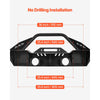 VEVOR Front Bumper Compatible with 2018-2024 Jeep Wrangler JL JLU & Gladiator JT, Heavy-Duty Steel Front Bumper with Winch Plate, D-Ring Mounts & Fog Light Housing