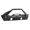 VEVOR Front Bumper Compatible with 2018-2024 Jeep Wrangler JL JLU & Gladiator JT, Heavy-Duty Steel Front Bumper with Winch Plate, D-Ring Mounts & Fog Light Housing